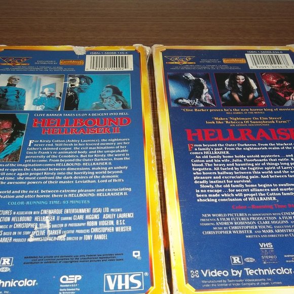 HELLRAISER / HELLRAISER II VHS LOT - Picture 2 of 3